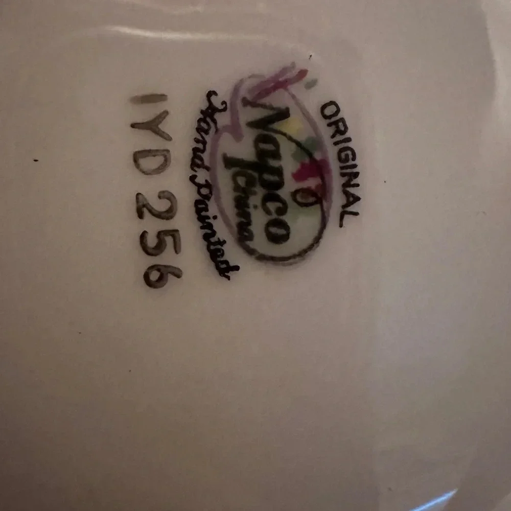 Napco VTG Original Hand Painted Saucer Numbered IYD-256 Fruit Theme 6” Diameter